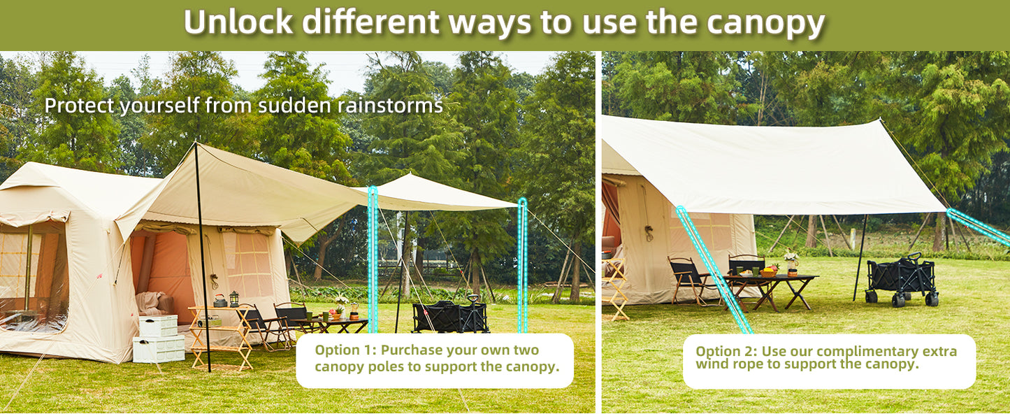 10-12 People Inflatable Tent for Camping 129 sqft .