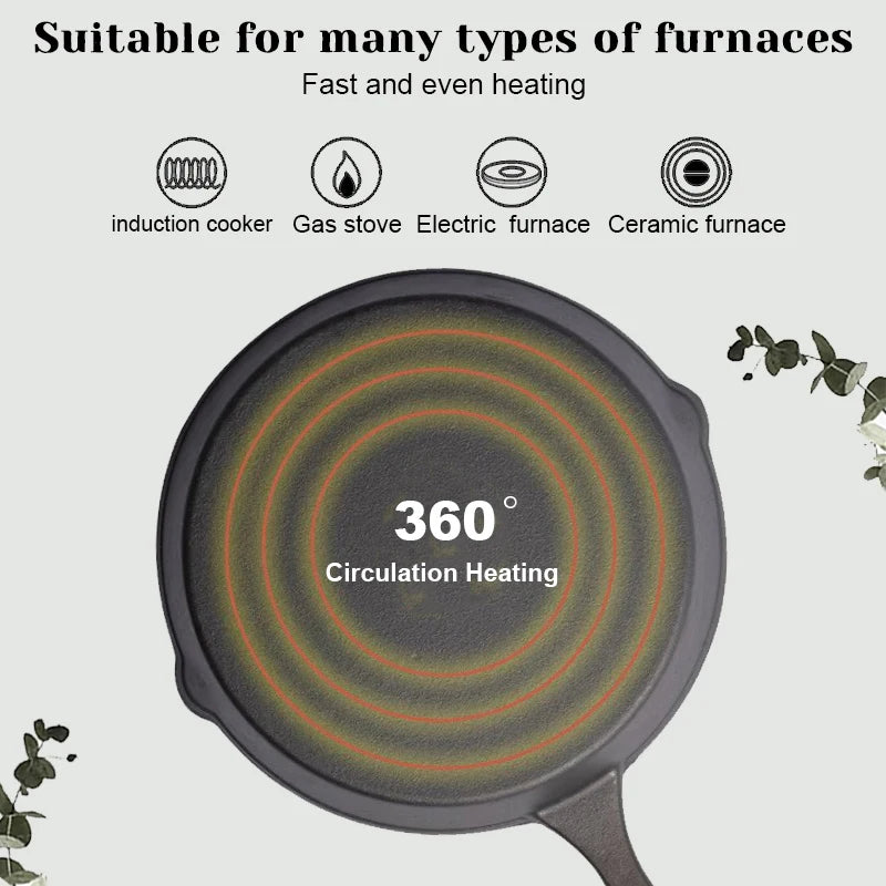 "3-piece cast iron cookware se, 6-inch/8-inch/10-inch cast iron skillets.