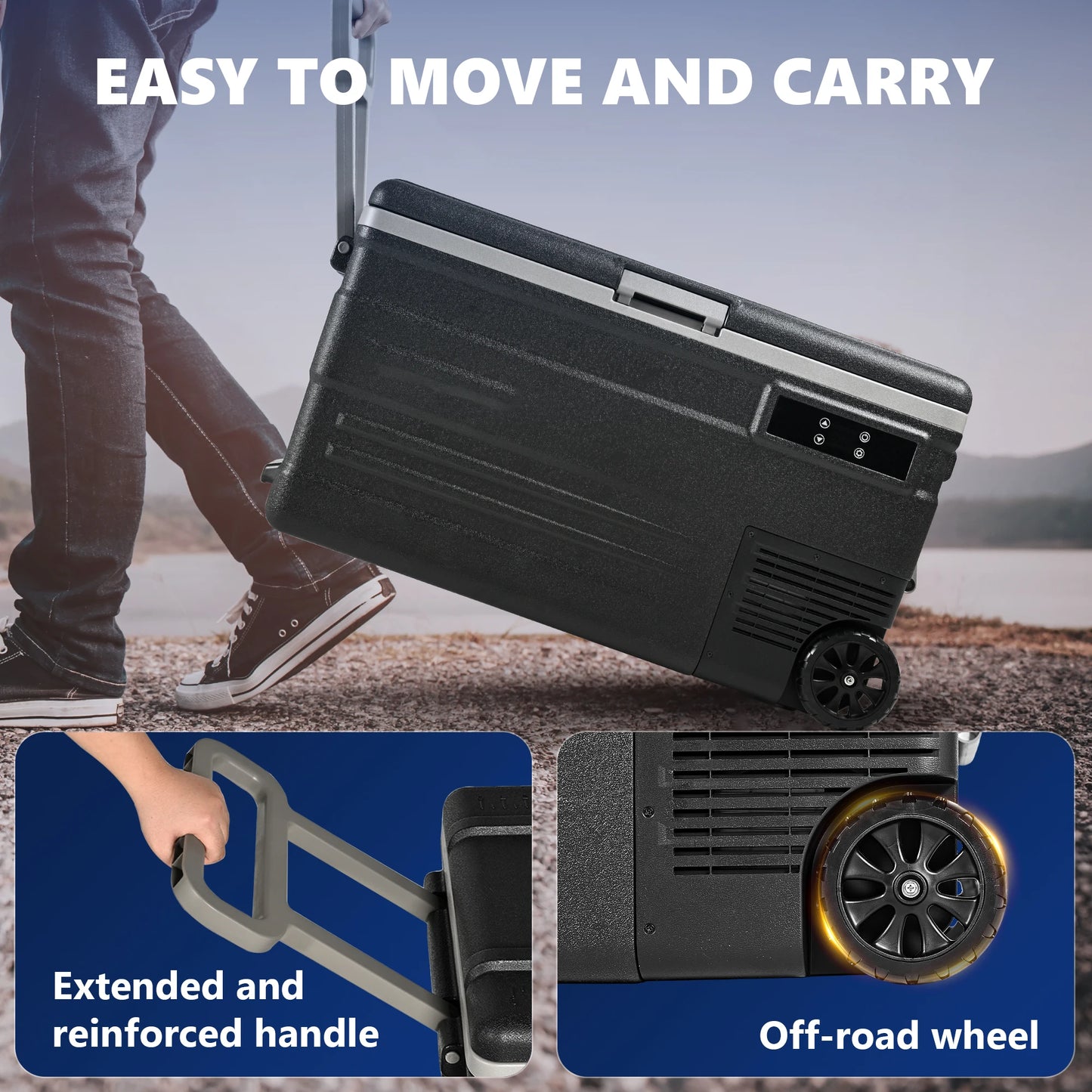 75L Portable Car Refrigerator Compressor Fridge Freezer