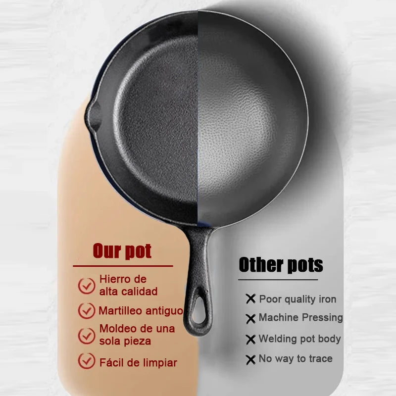 "3-piece cast iron cookware se, 6-inch/8-inch/10-inch cast iron skillets.