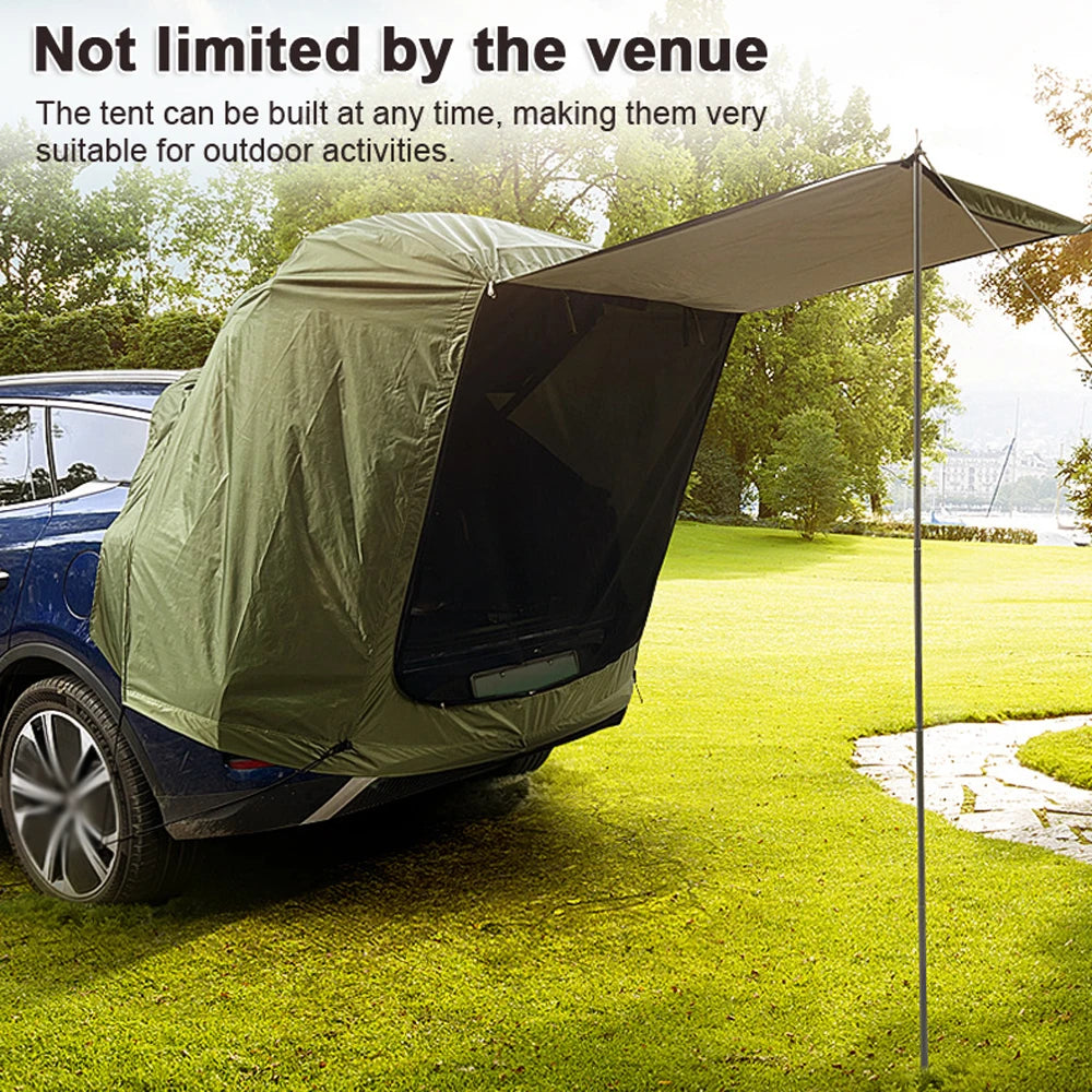 Outdoor Car Rear Tent with Canopy Rear Extension.