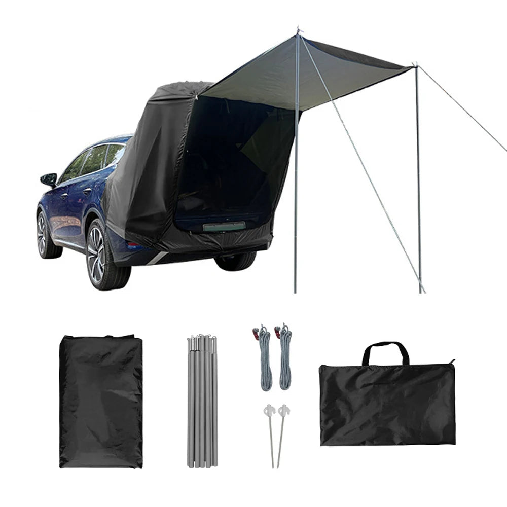 Outdoor Car Rear Tent with Canopy Rear Extension.
