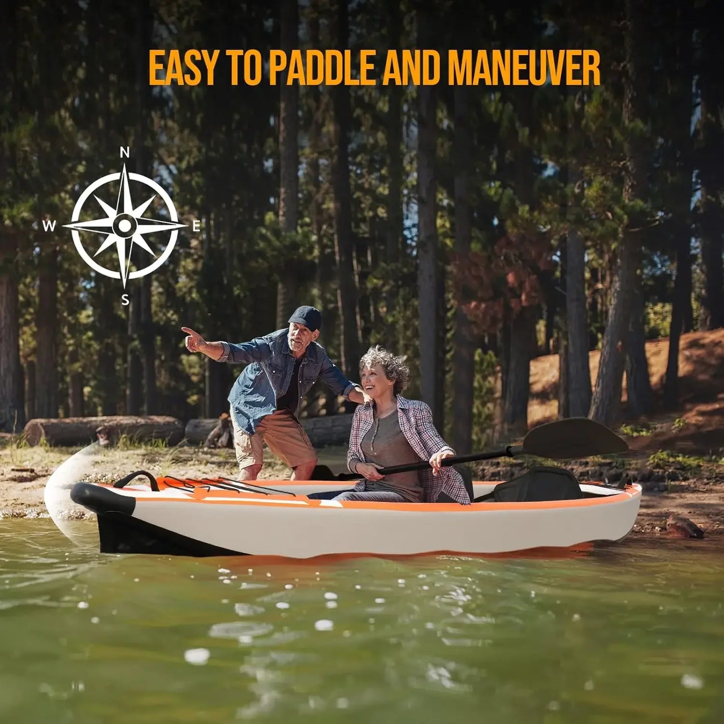 Kayak Foldable with Seats with 7.6 FT Aluminum Oars