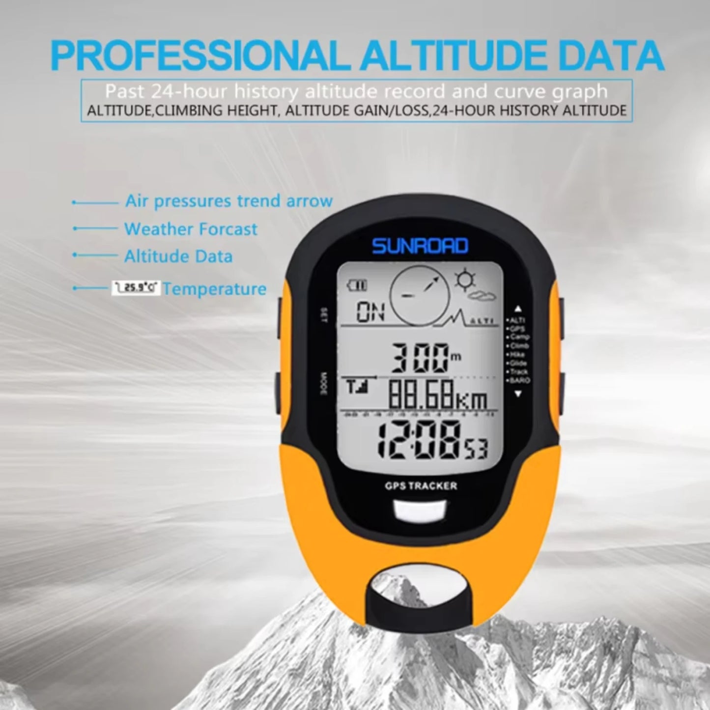 Portable Digital Altimeter Compass Locator Handheld GPS Navigation .