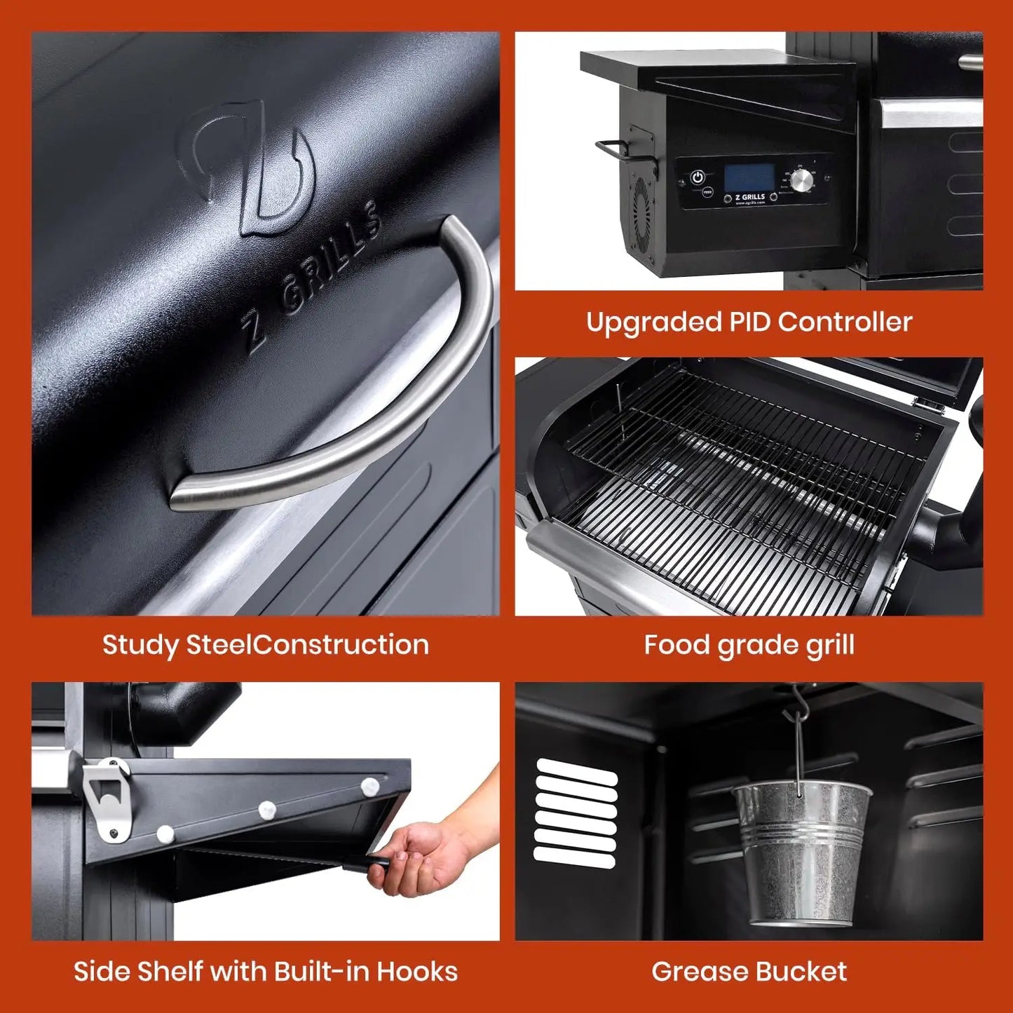 Wood Pellet Grill & Smoker with Automatic Temperature Control