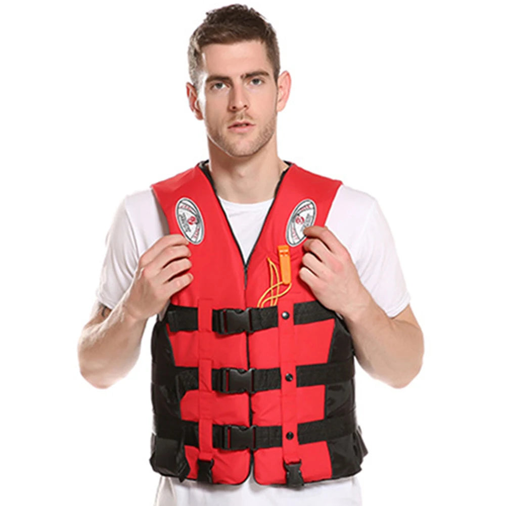 Swimming Buoyancy Life Vest for Kids Adults Red.