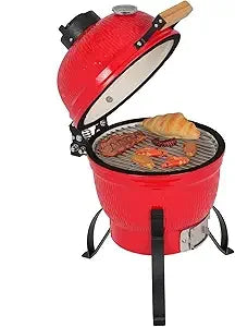 Charcoal Grill and Smoker with Cast Iron Grate.