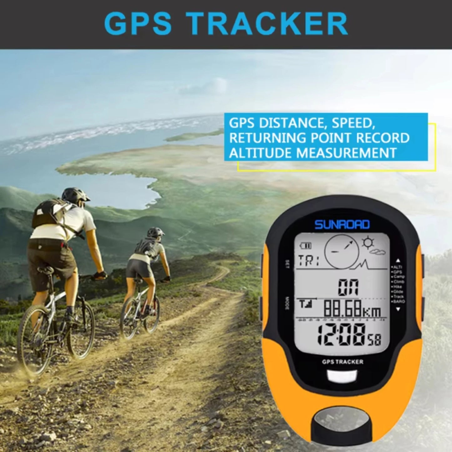 Portable Digital Altimeter Compass Locator Handheld GPS Navigation .