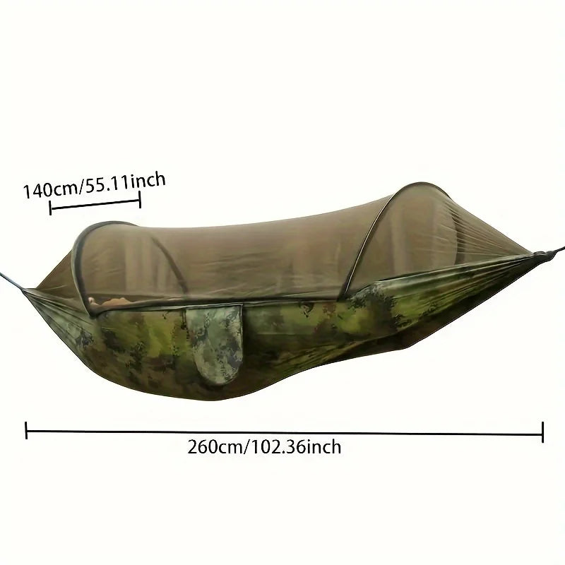 Quickly install hammock, with mosquito net,