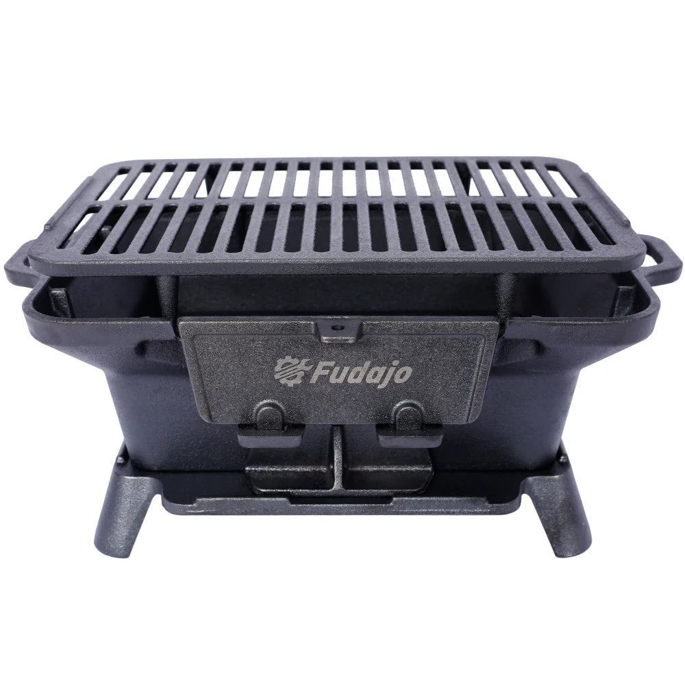 Grill Outdoor, Portable Charcoal Grill Tabletop Cast Iron.