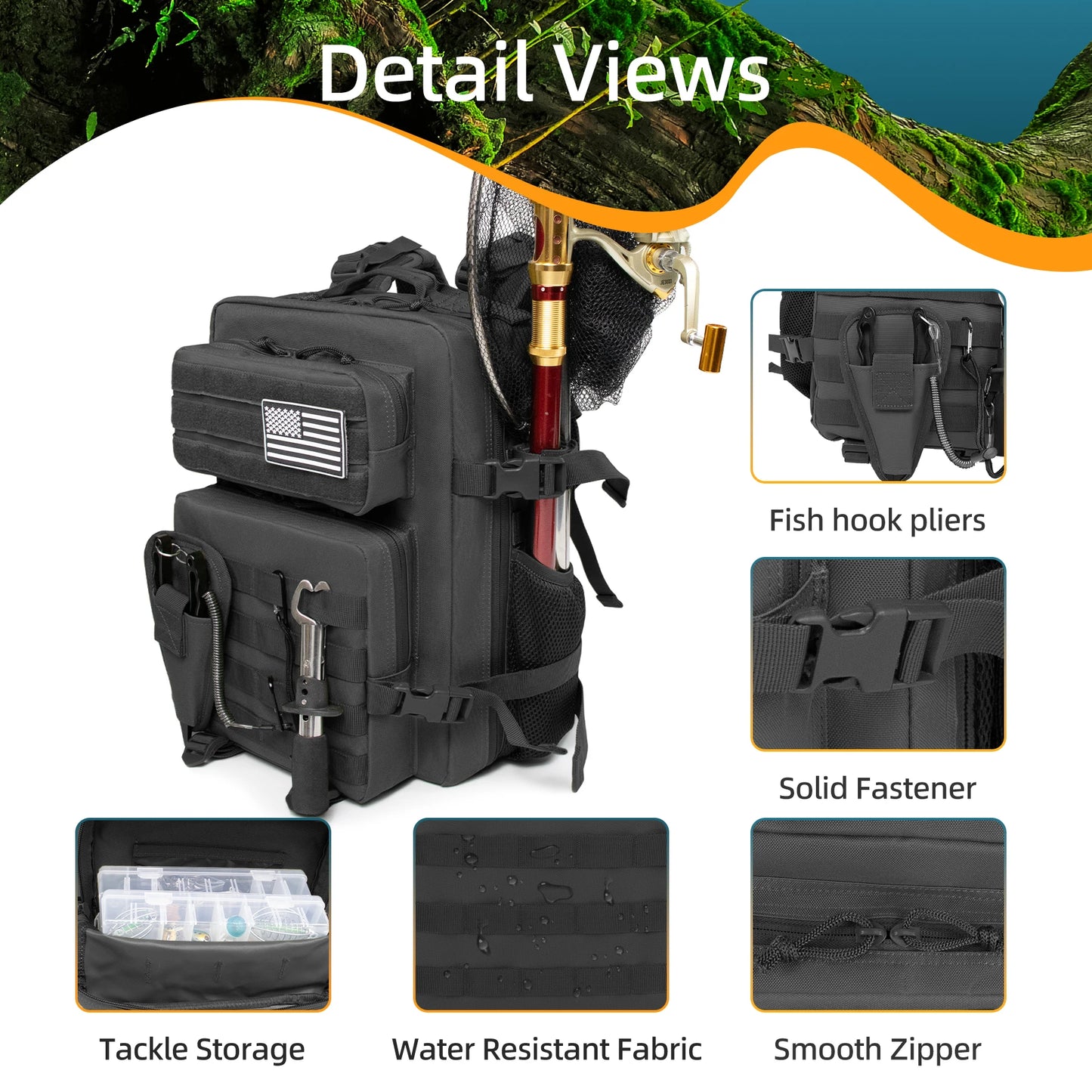 25L Fishing Hunting Backpack .