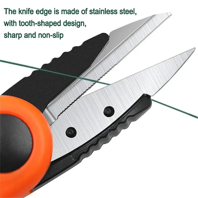Folding Scissors Stainless Steel Fish Use Scissor Multifunction Fishing Line Cut Clipper Shrimp-Type Fishing Tackles Pesca