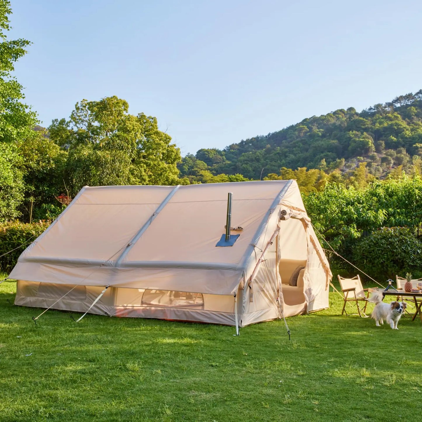 129 Square Feet Large Inflatable Camping Tent,8-10 People .
