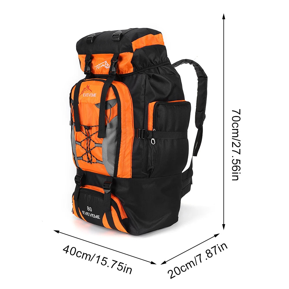 80L Large Backpack Outdoors.