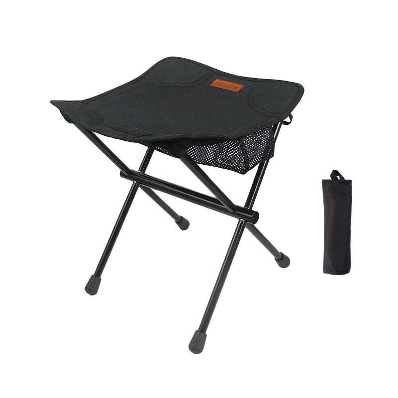 Outdoor Portable Folding Stool Aluminum Alloy Minin Storage Chair.