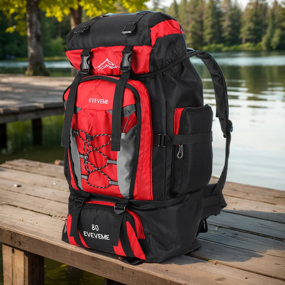 80L Large Backpack Outdoors.