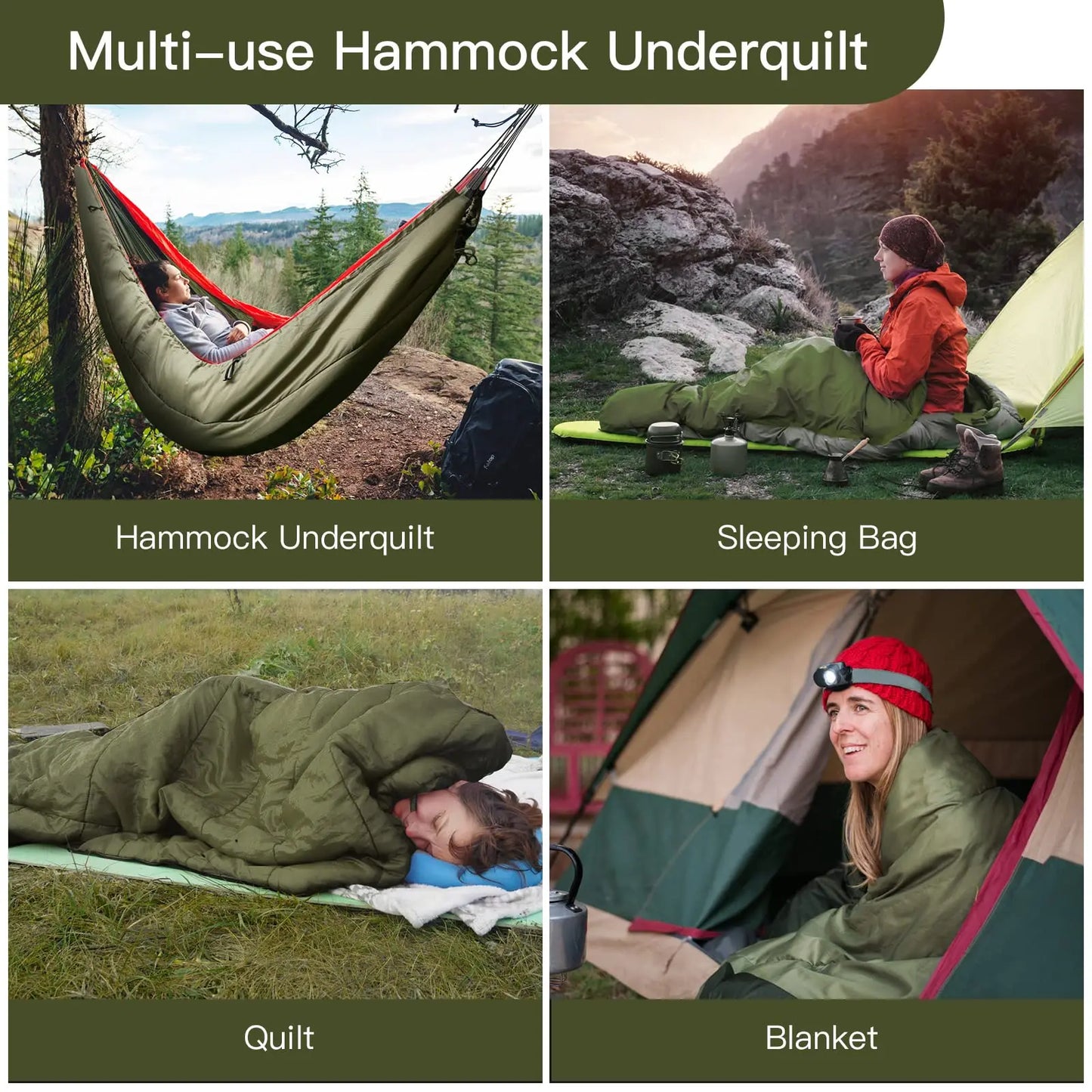 Hammock Insulated Under Blanket 4 Seasons Lightweight Soft Warm