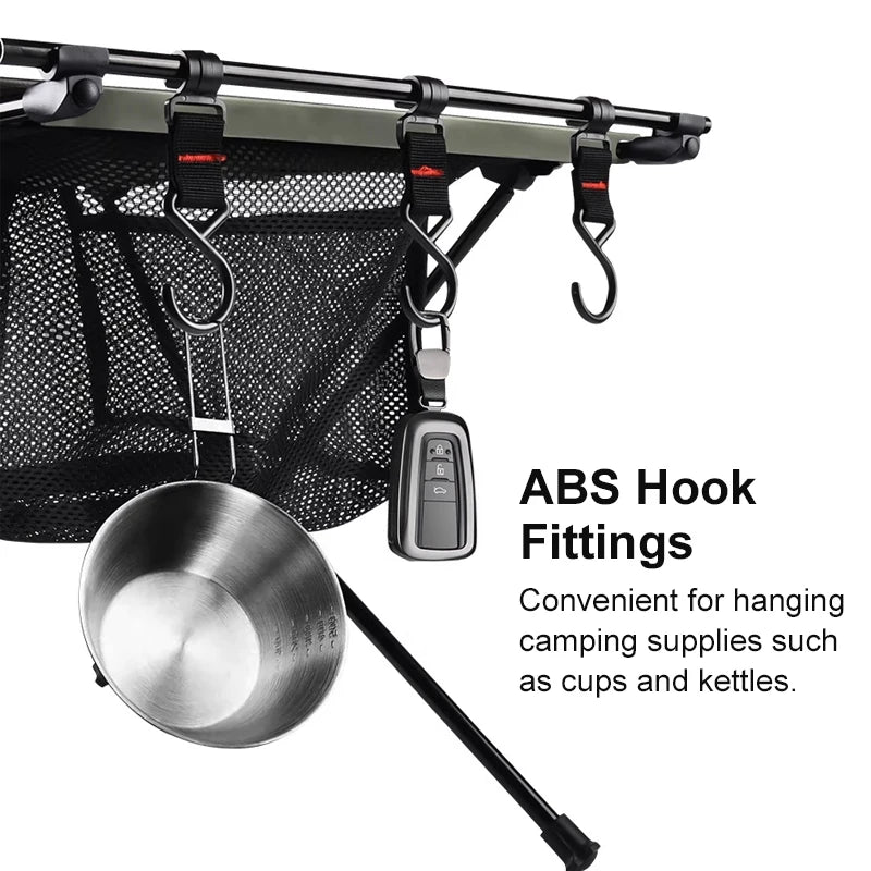 Folding Camping Table Aluminum Lightweight Portable Table with Storage Mesh Bag.
