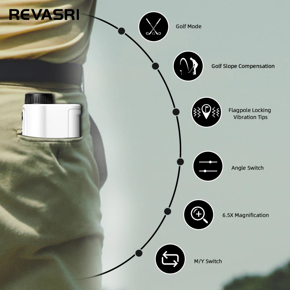 Laser Golf Range Finder with Slope Compensation Vibration for Hunting