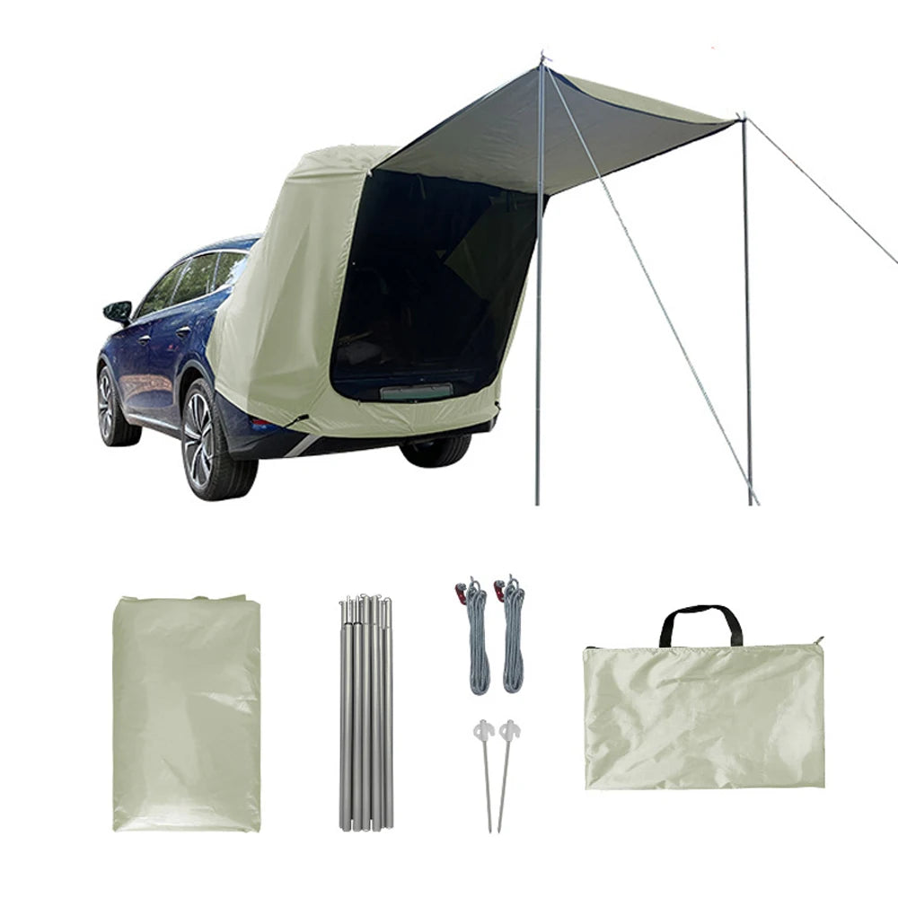 Outdoor Car Rear Tent with Canopy Rear Extension.