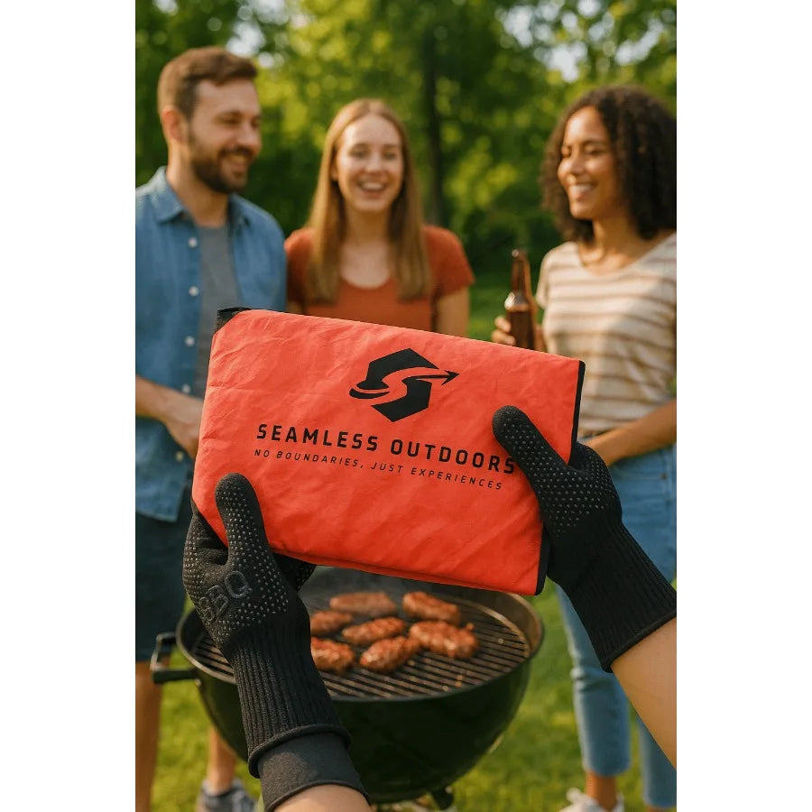 Seamless Outdoors BBQ Essentials: Warmer Blanket and Gloves Set