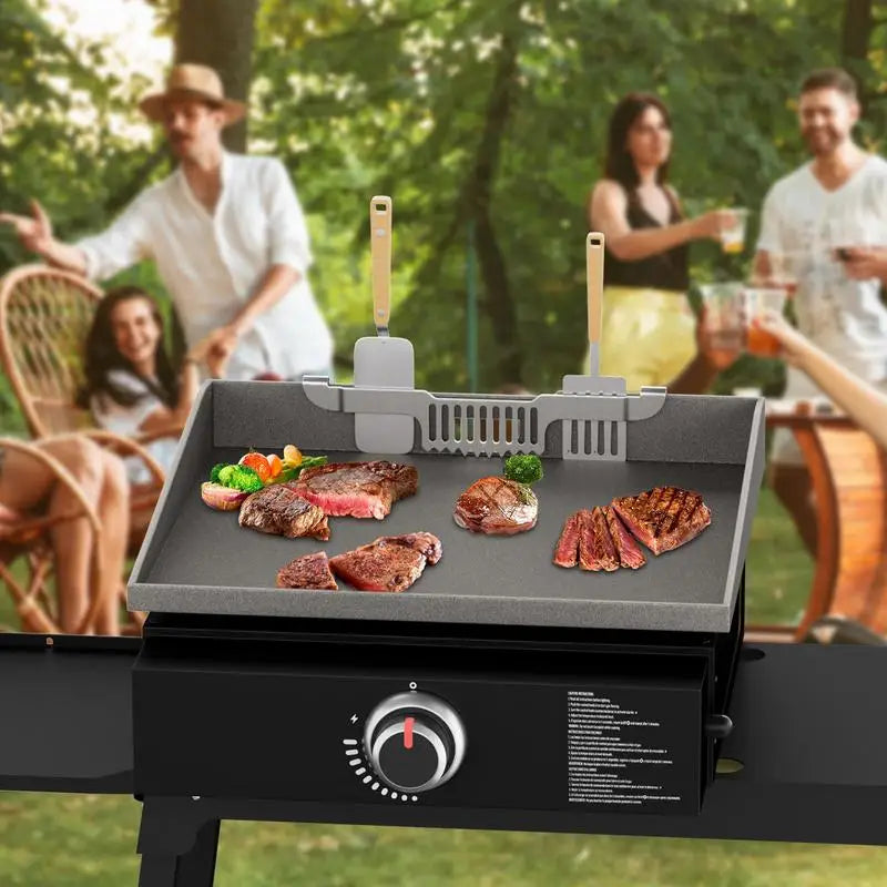 Griddle Spatula Holder Multifunctional BBQ Tool Rack Stainless Steel .