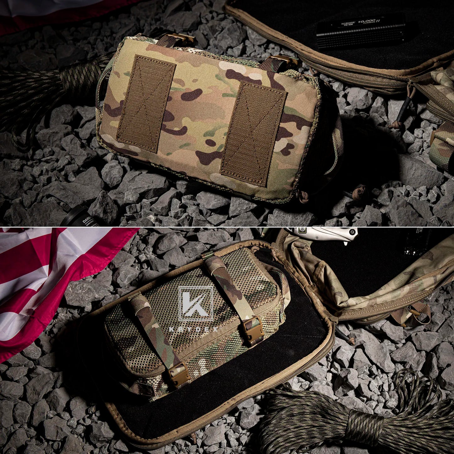 Modular Pouch Set Outdoor Backpack Organizer.