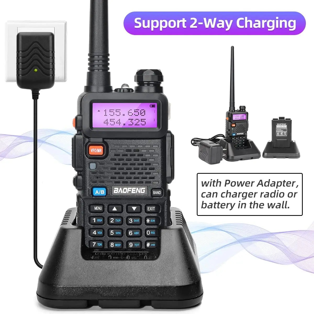8W Tri-Power Walkie Talkie High Power