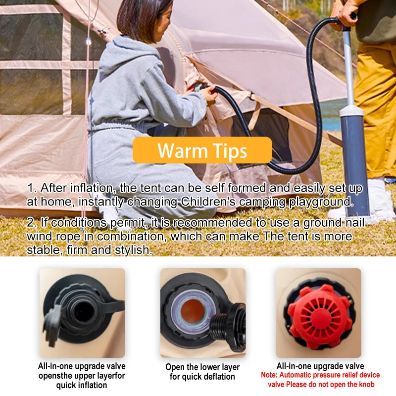 Inflatable Tent for Camping - 6-8 Person Ultra-Quick Setup.