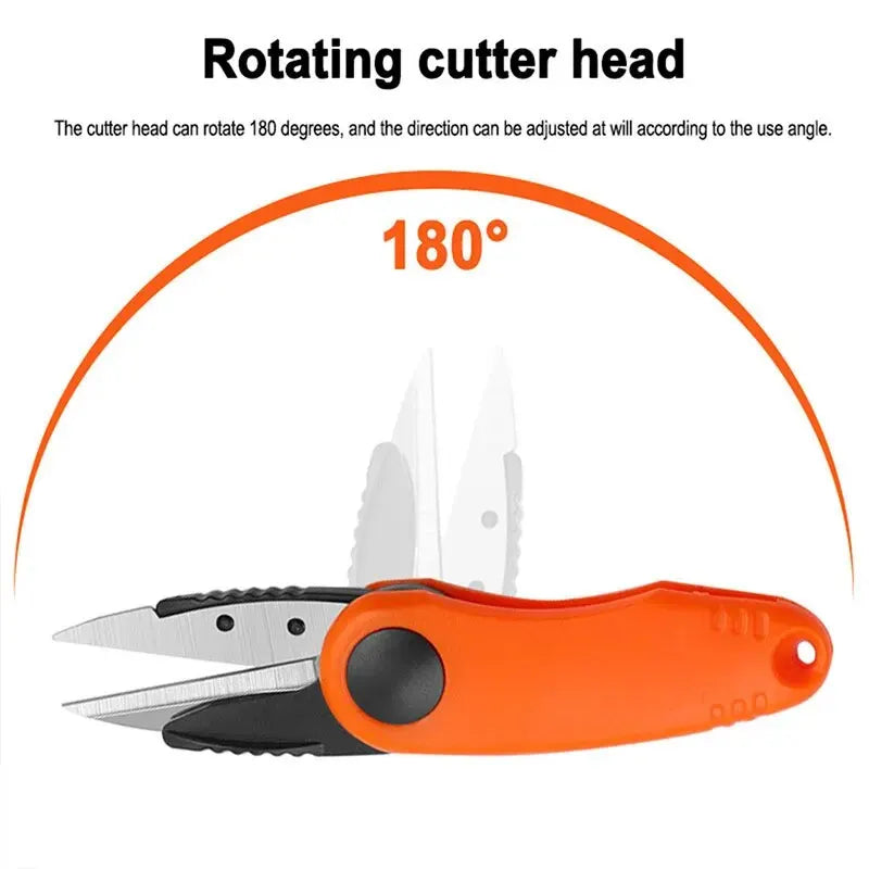 Folding Scissors Stainless Steel Fish Use Scissor Multifunction Fishing Line Cut Clipper Shrimp-Type Fishing Tackles Pesca