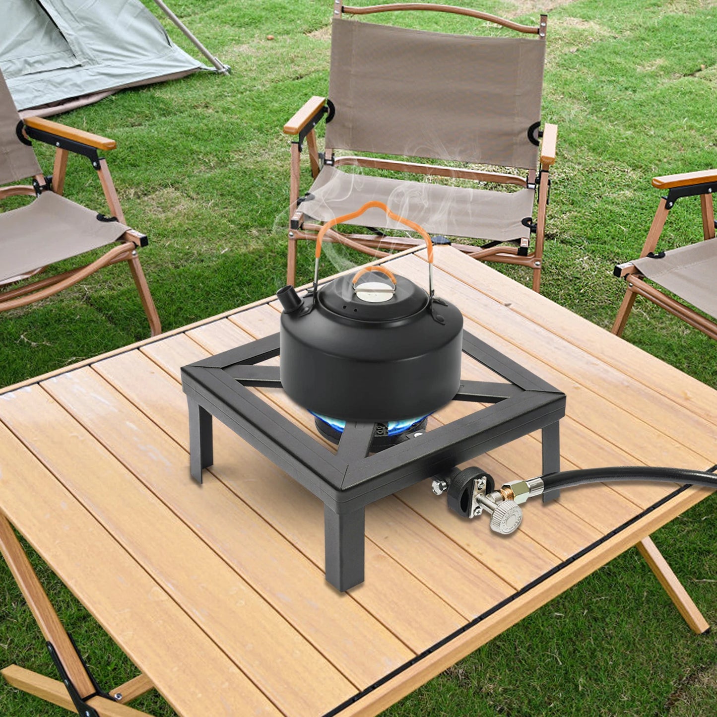 Camping Stove Burner Cast Iron Propane Gas.