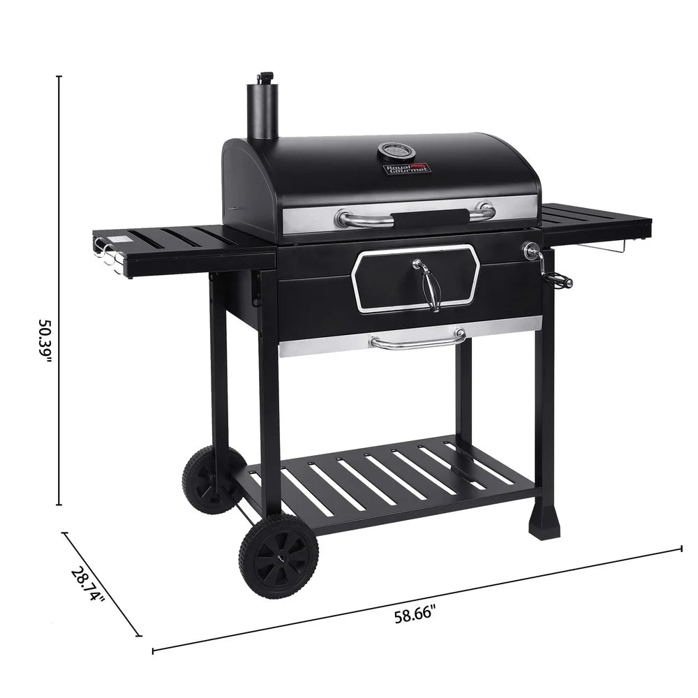 30 Inch Charcoal Grill BBQ Smoker.