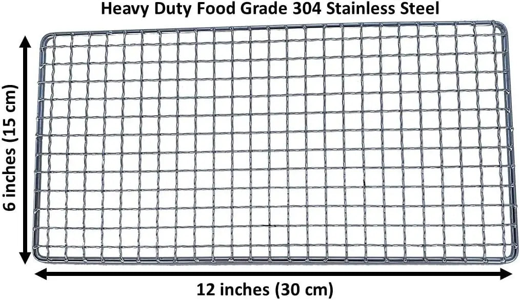 Portable Bushcraft Stainless, Bbq Cooking Grill Grate