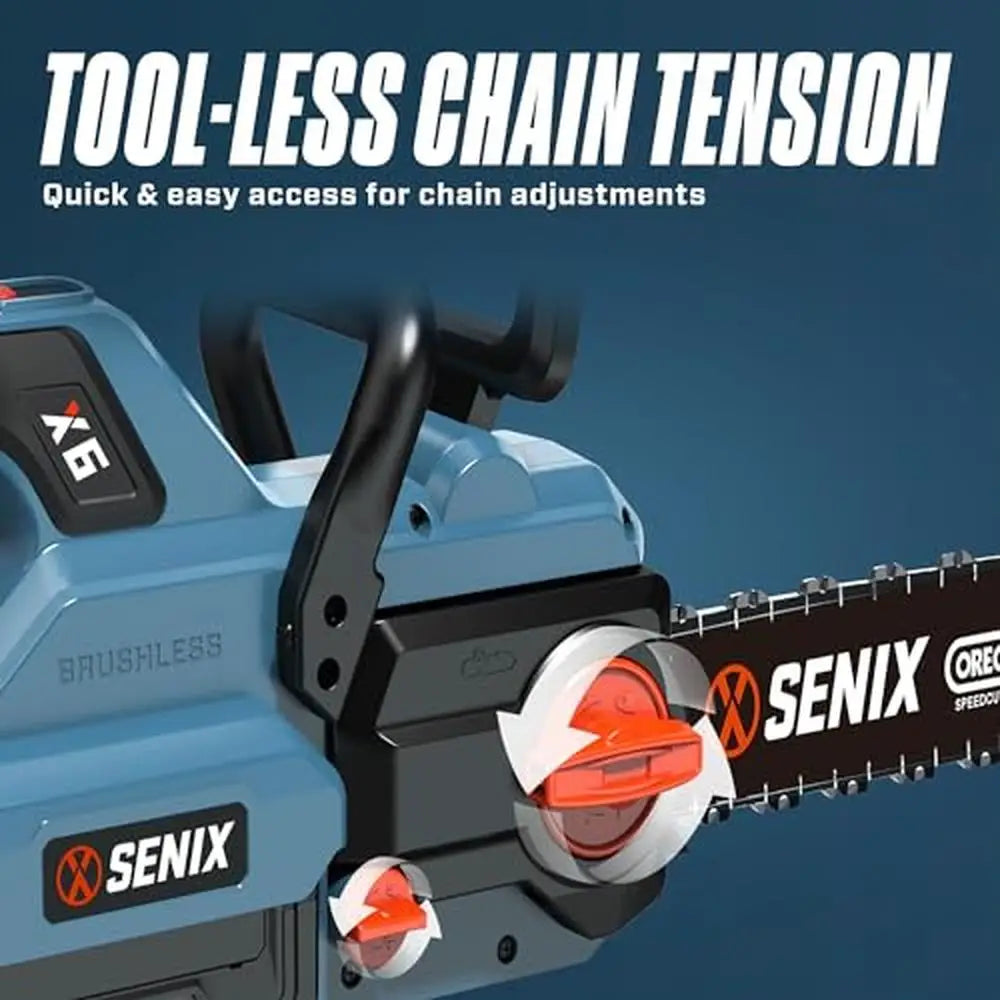 60V Max Brushless Chainsaw with Oregon Bar and Chain