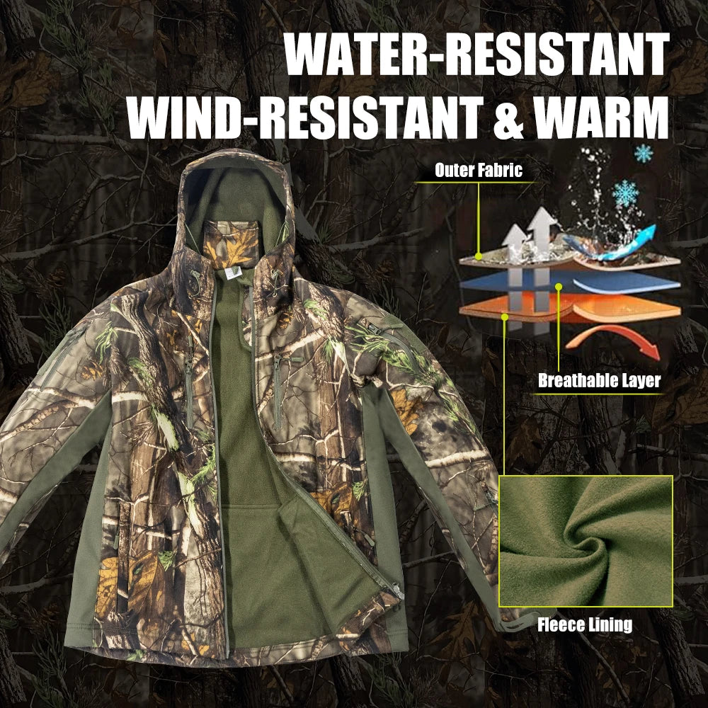 Water Resistant Silent Hunting Jacket and Pants.
