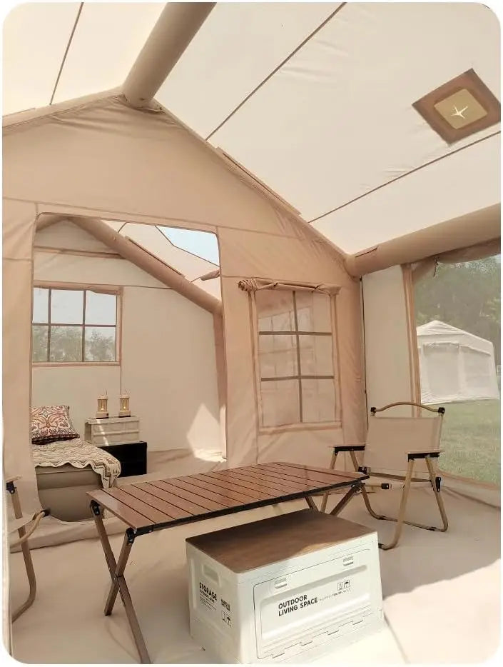 10-12 People Inflatable Tent for Camping 129 sqft .