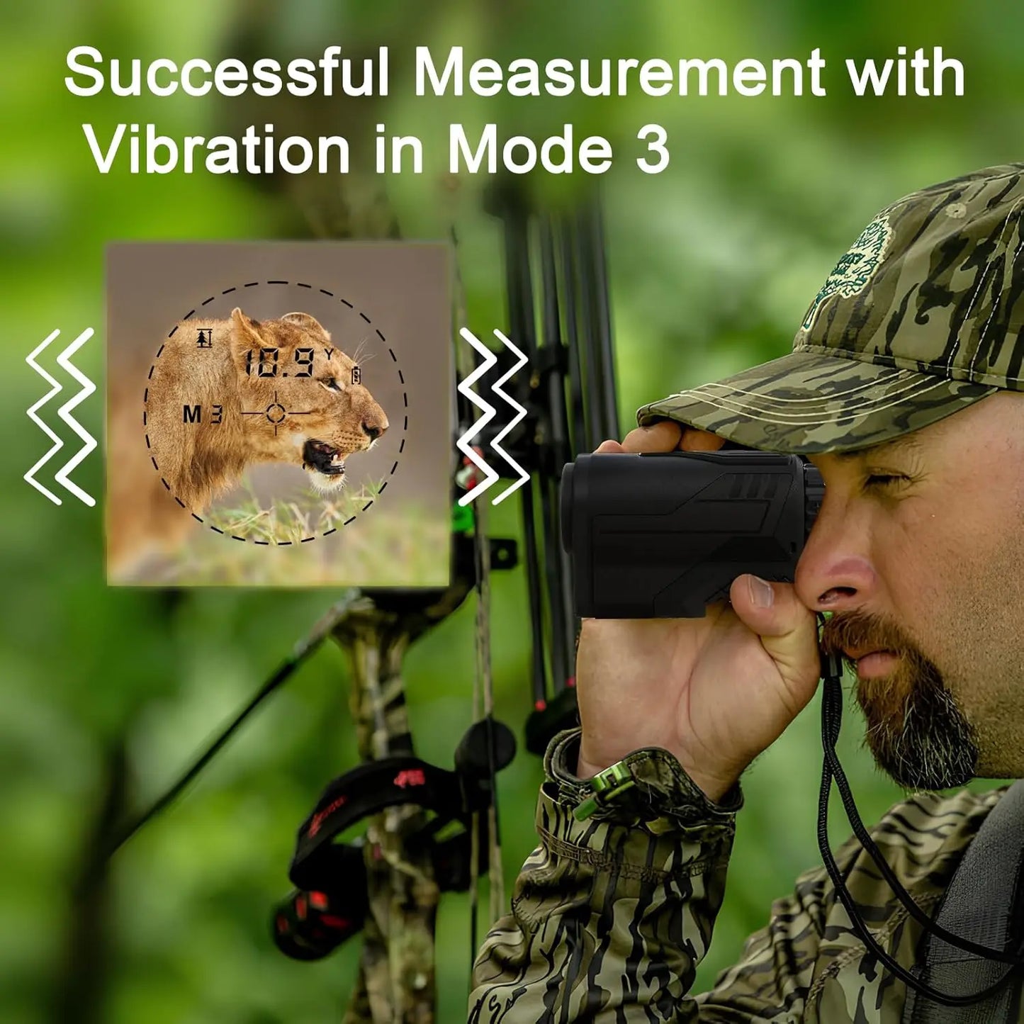 HD Range Finder 2000 Yards 8X Magnification Rechargeable