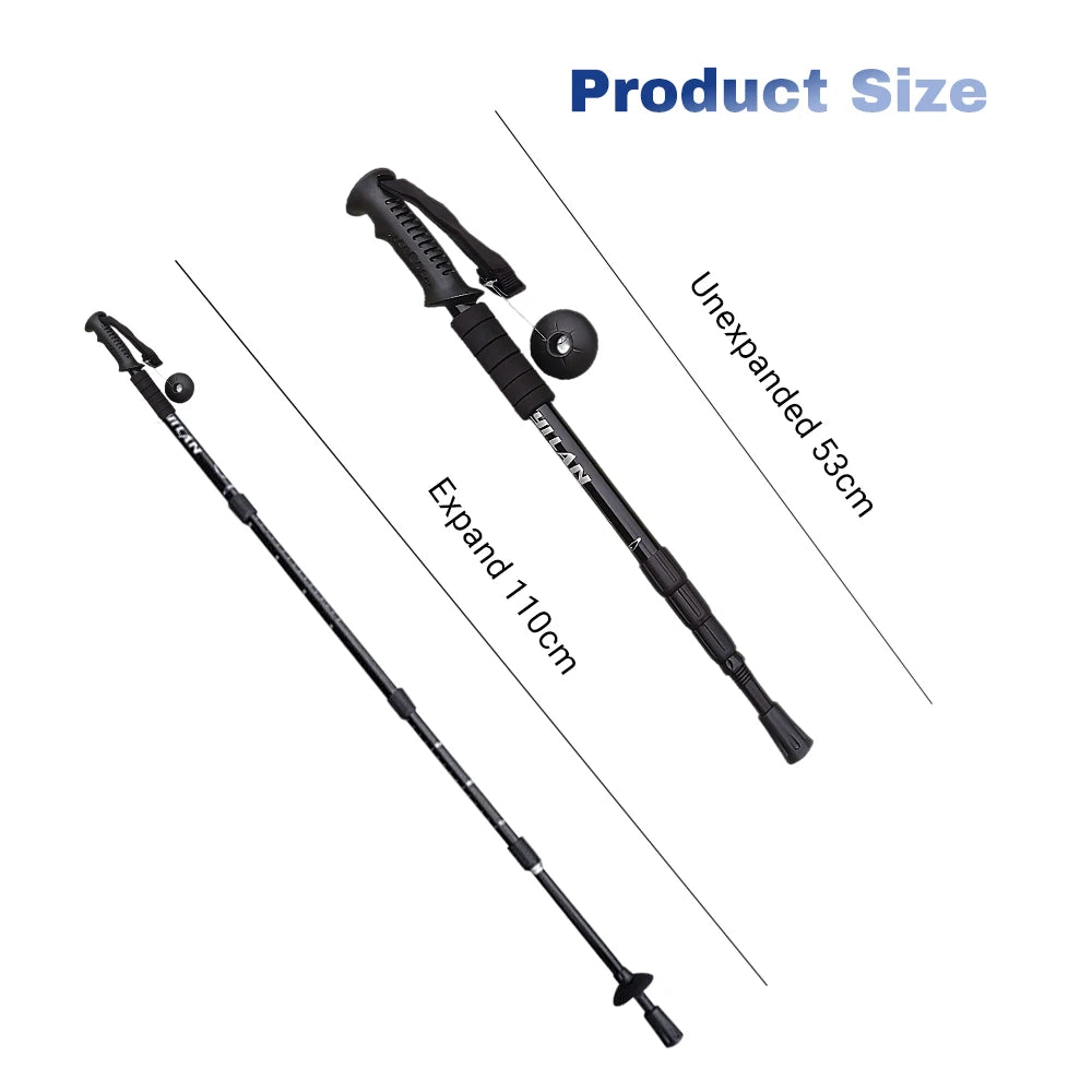 Trekking Poles Aluminum Alloy Telescopic Walking Hiking Stick.