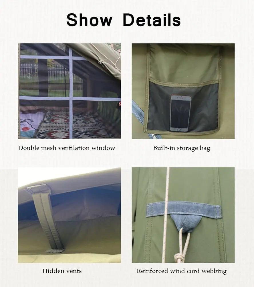Inflatable Tent for Camping, 6-10 Person Blow up Tent Easy to Set ,Glamping with Stove Jack.