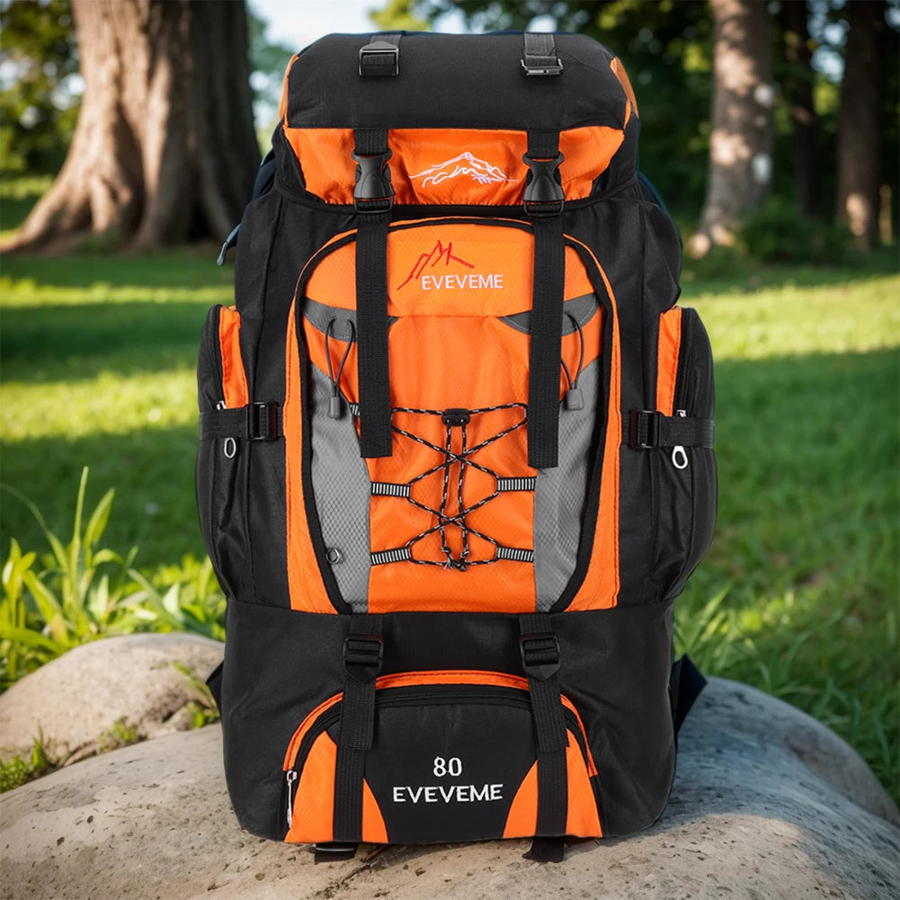 80L Mountaineering Backpack Large Capacity Adjustable Strap .