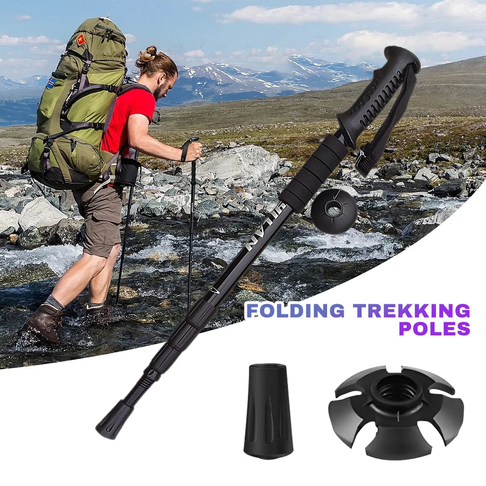 Trekking Poles Aluminum Alloy Telescopic Walking Hiking Stick.