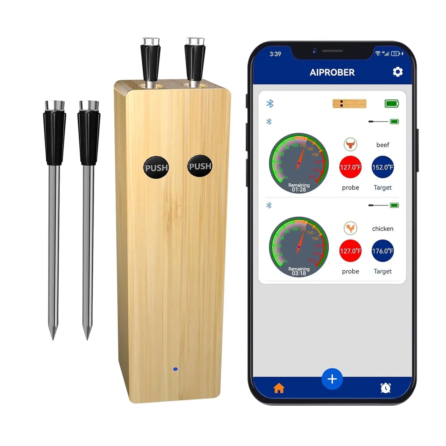 Smart Meat Thermometer Wireless Meat Thermometer Long Range.