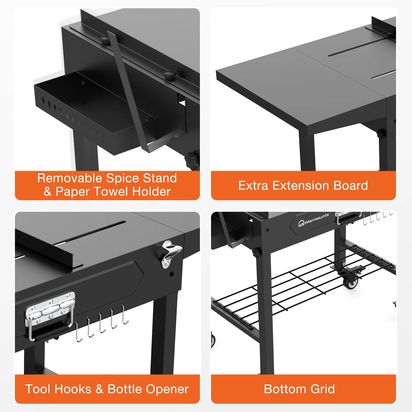 Portable BBQ Cart BBQ Table .