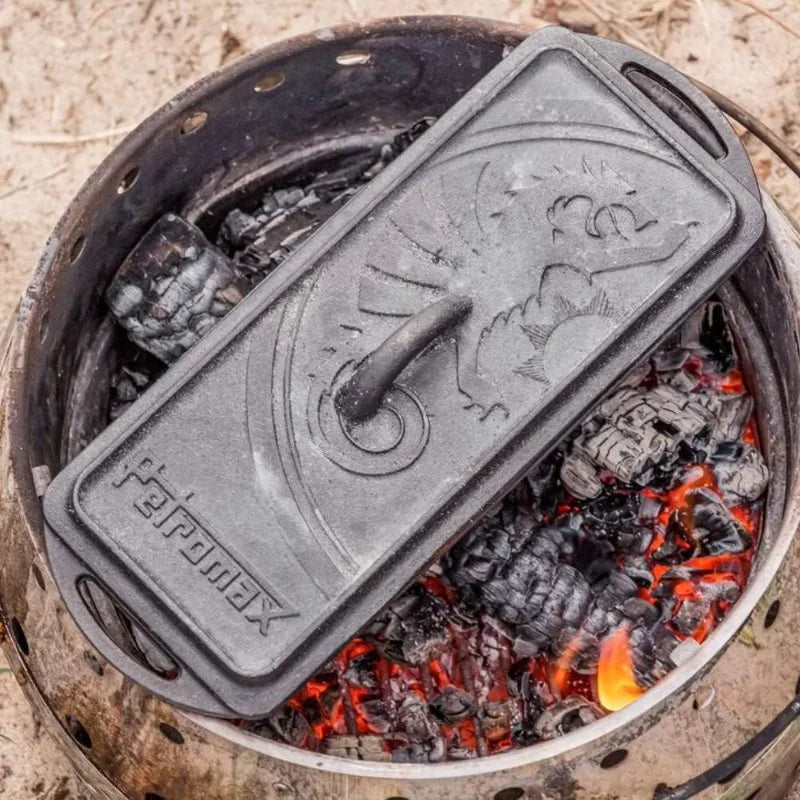 Loaf Pan with Lid, Large Cast Iron Bakeware Pan with Handles.