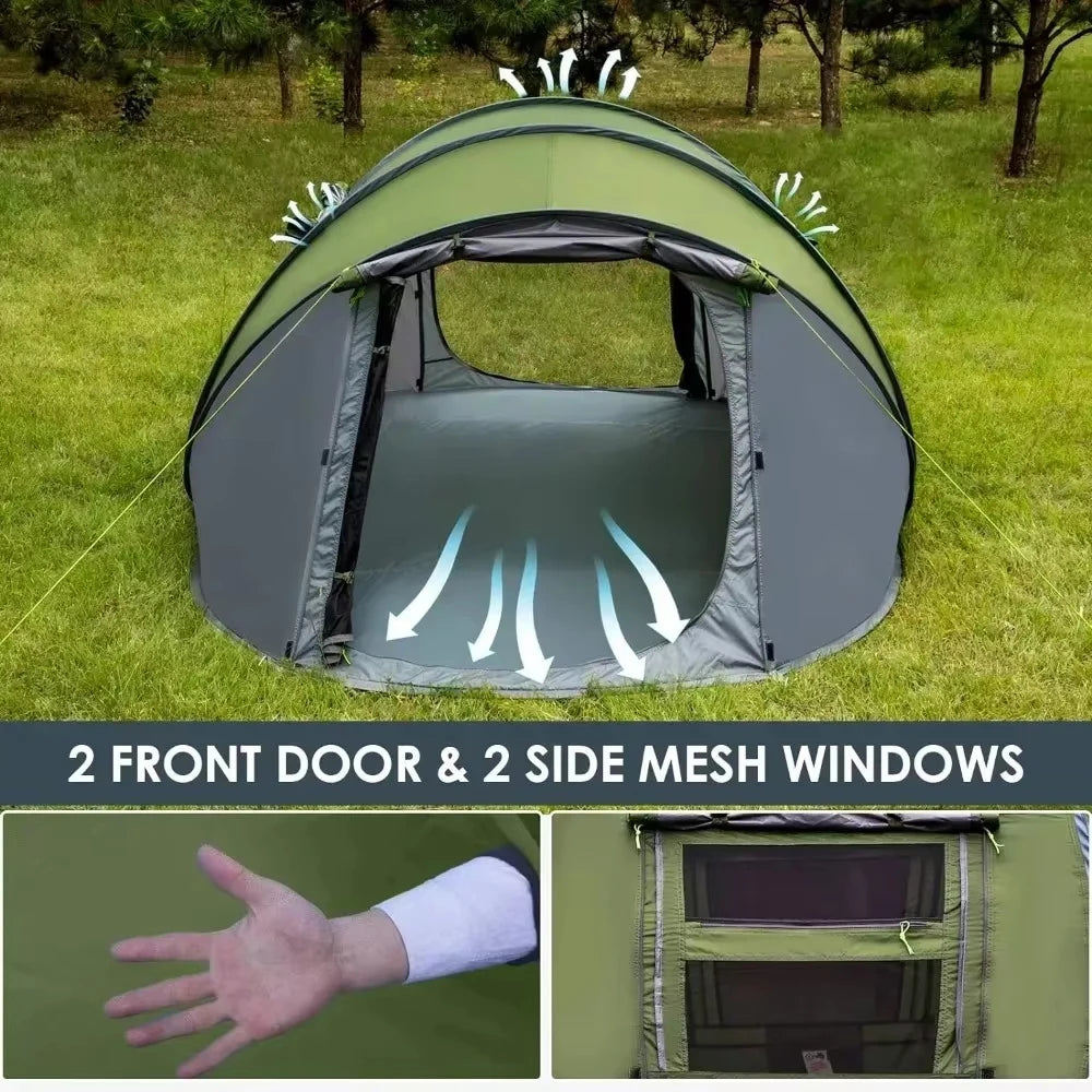 3-4 People Outdoor Throw Open Tent Automatic Pop Up