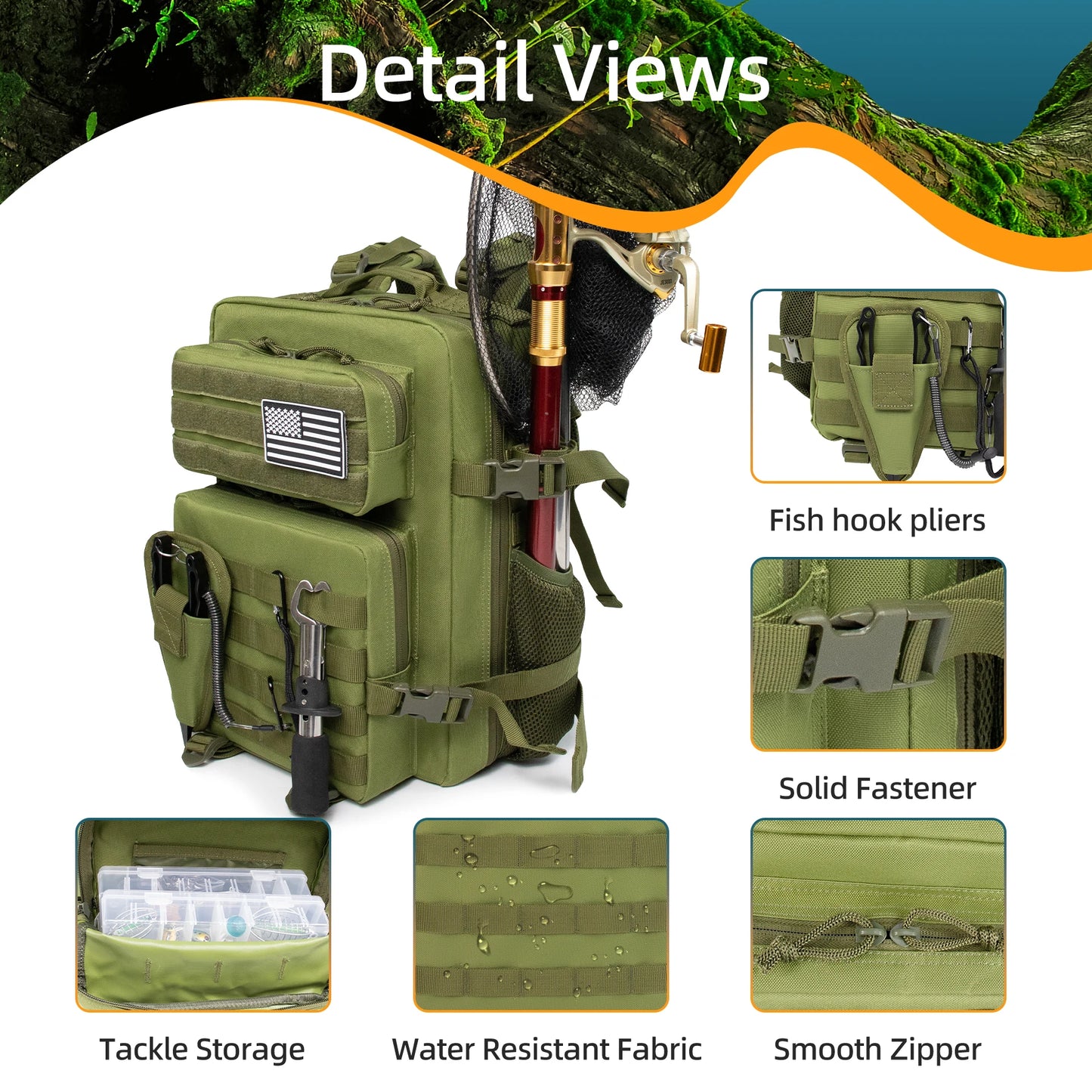 25L Fishing Hunting Backpack .