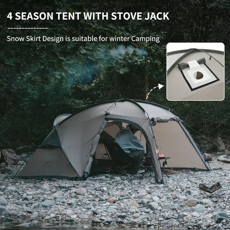 Naturehike Massif Hot Tent with Stove Jack, 4 Season Tent