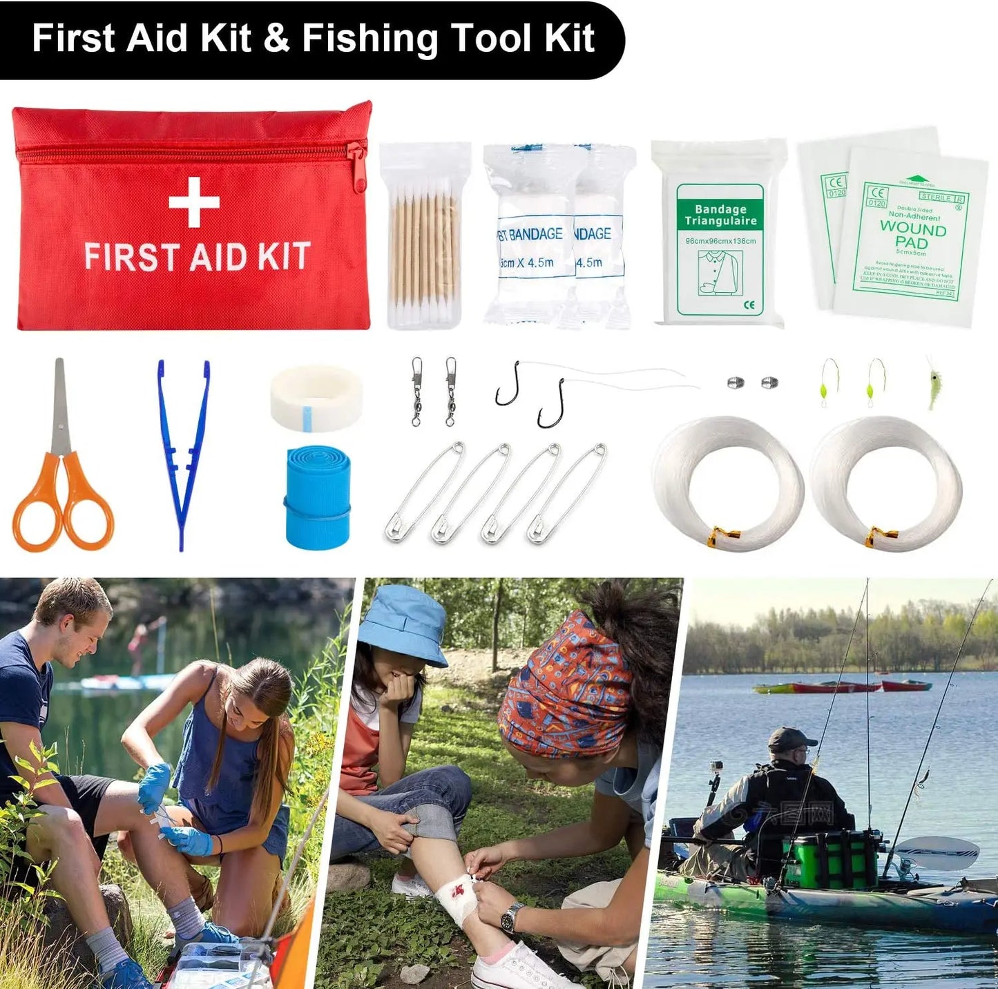 First Aid Kit for Outdoor Survival, Emergency Kits.