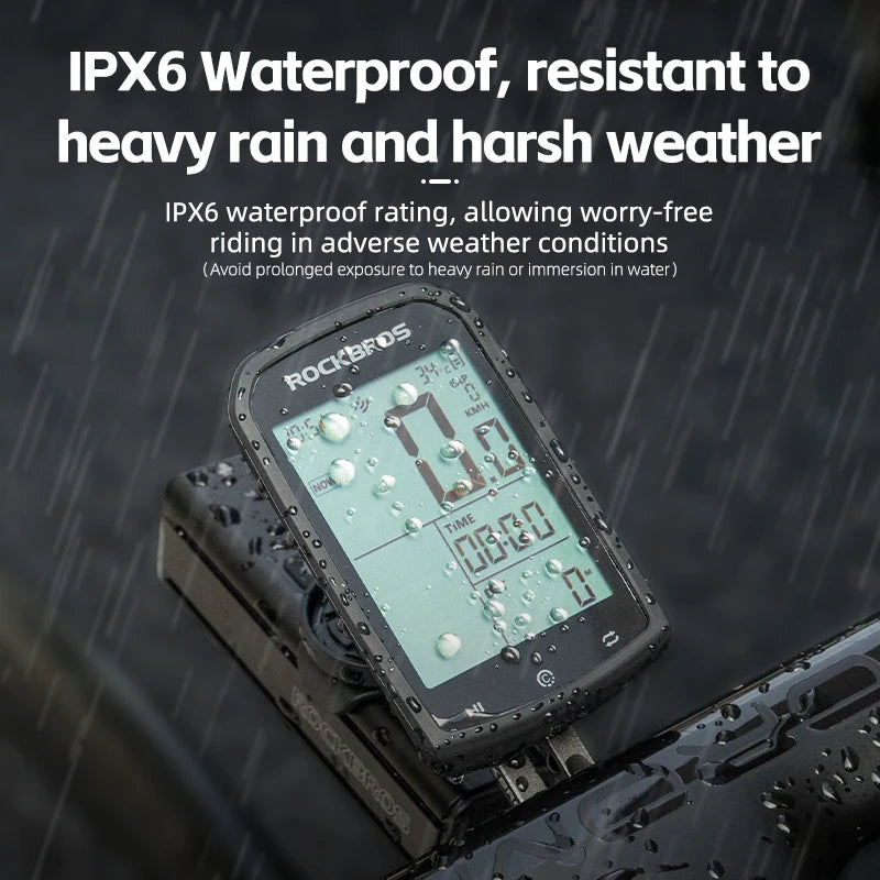 GPS Bike Computer Bluetooth Waterproof Wireless Speedometer Odometer'