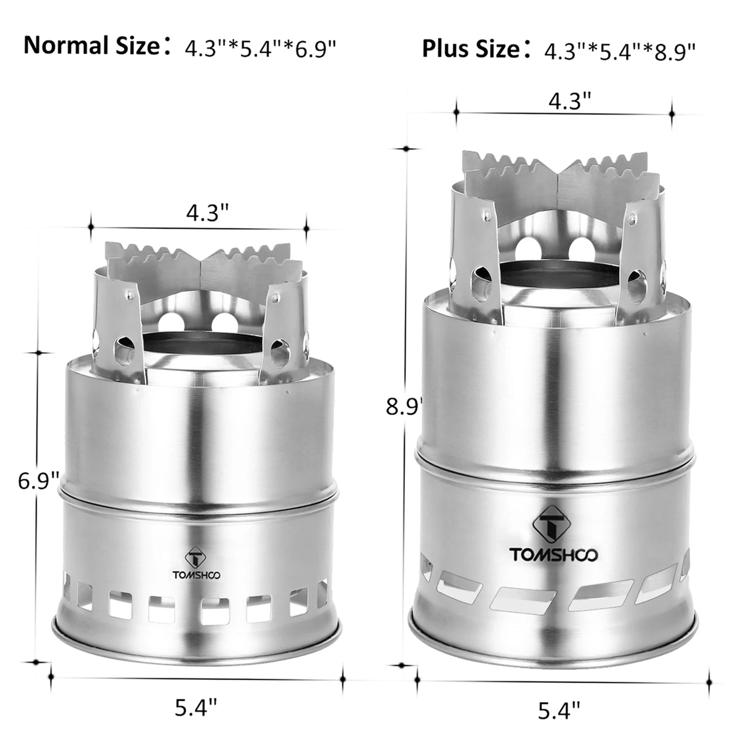 Folding Windproof Wood Burning Stove Compact Stainless Steel